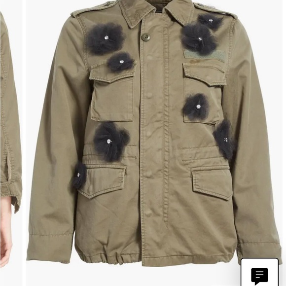 Tu Es Mon Tresor Tulle Flower Military Jacket - Picture 4 of 9